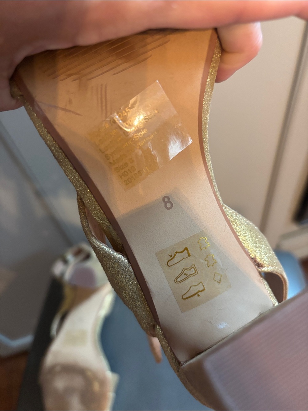 Madewell Gold The Liv Sandal 8 - Picture 12 of 14